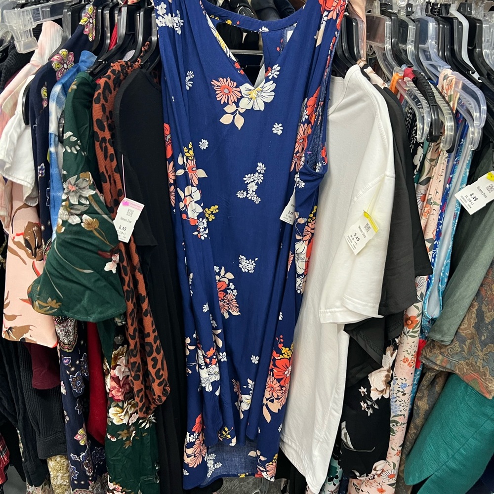 Old Navy Navy Floral l Dress